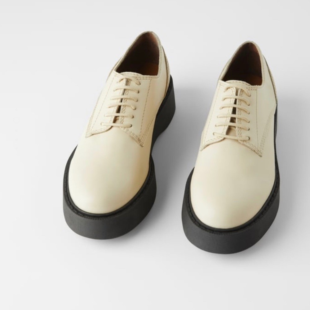 DERBY CREEPERS Zara NWT real leather!